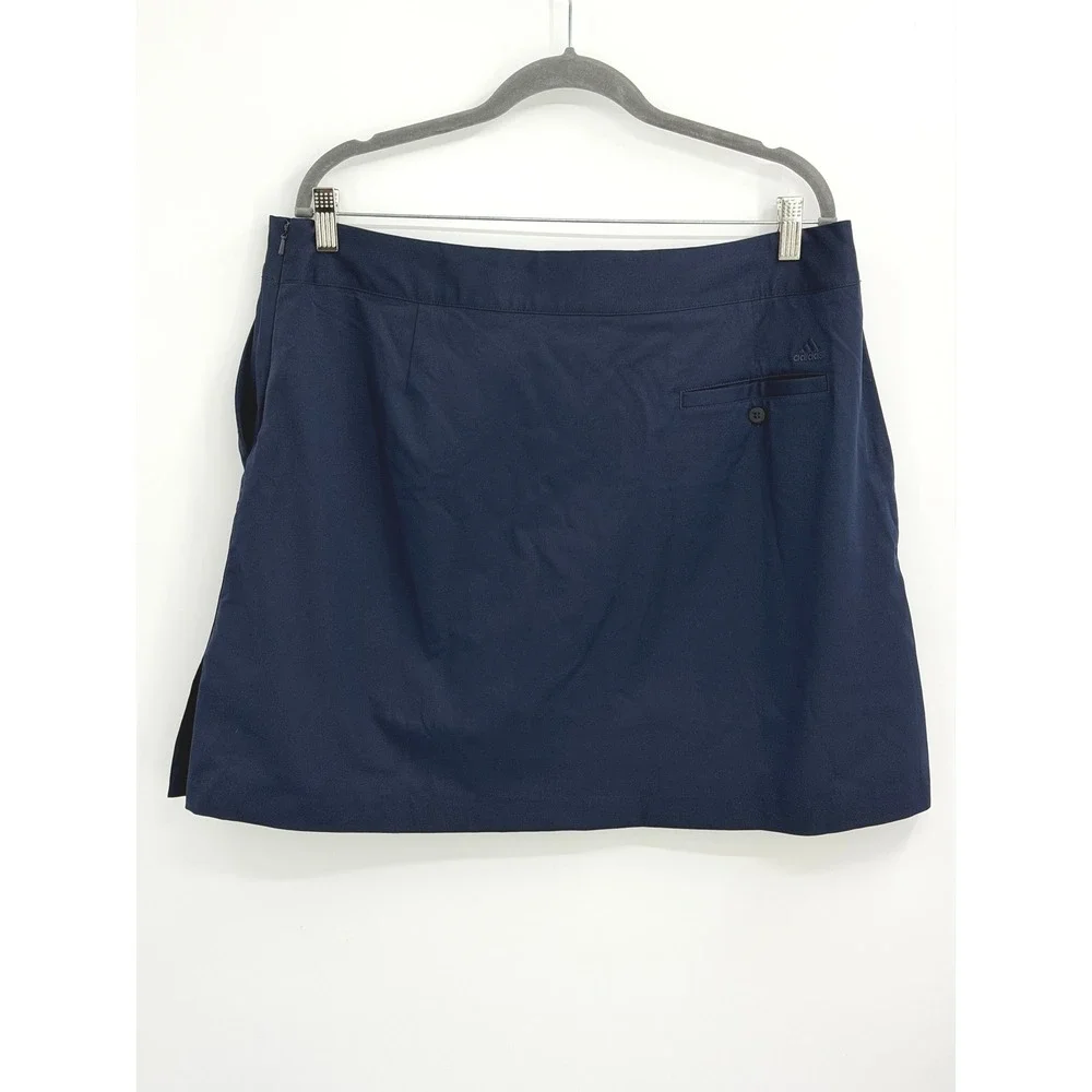 Adidas ClimaCool Golf Skort Navy Blue Athletic Skirt Built-in Shorts Size 16 NWT